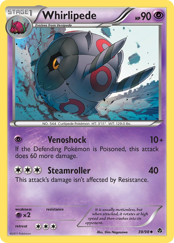 Whirlipede Pokémon card