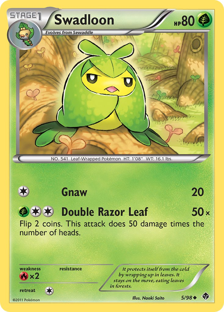 Swadloon Pokémon card