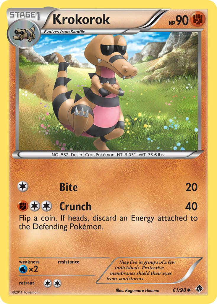 Krokorok Pokémon card