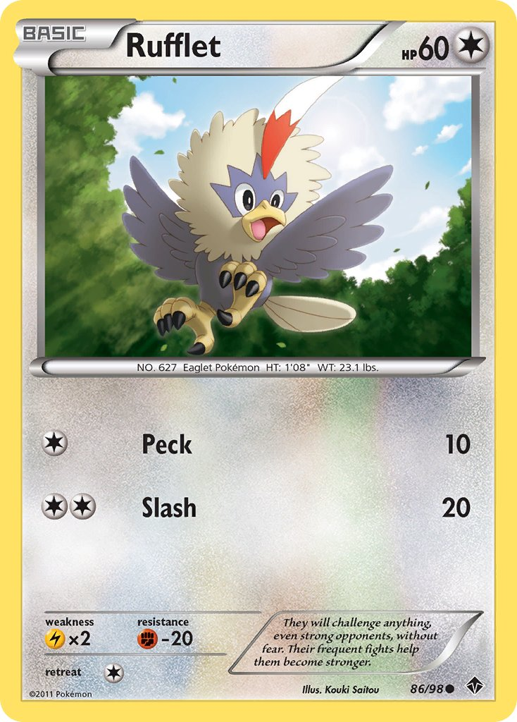 Rufflet Pokémon card