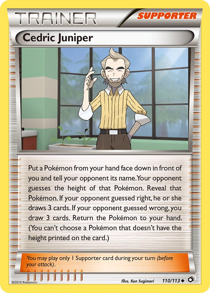 Cedric Juniper Pokémon card