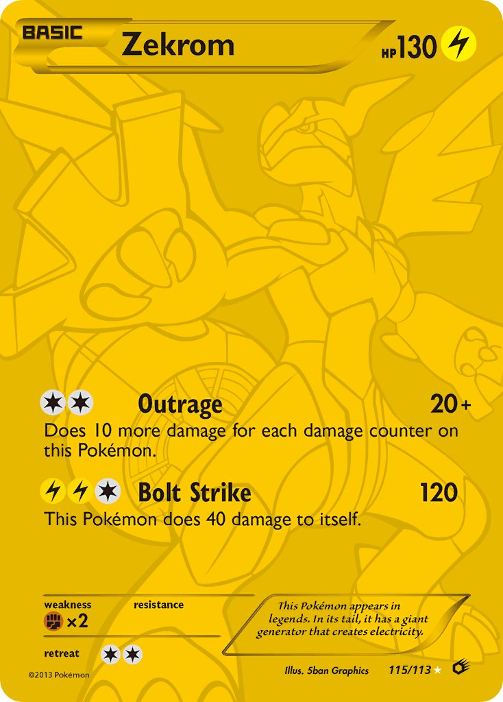 Zekrom Pokémon card
