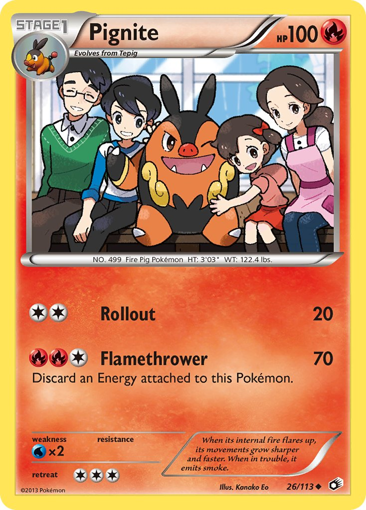 Pignite Pokémon card