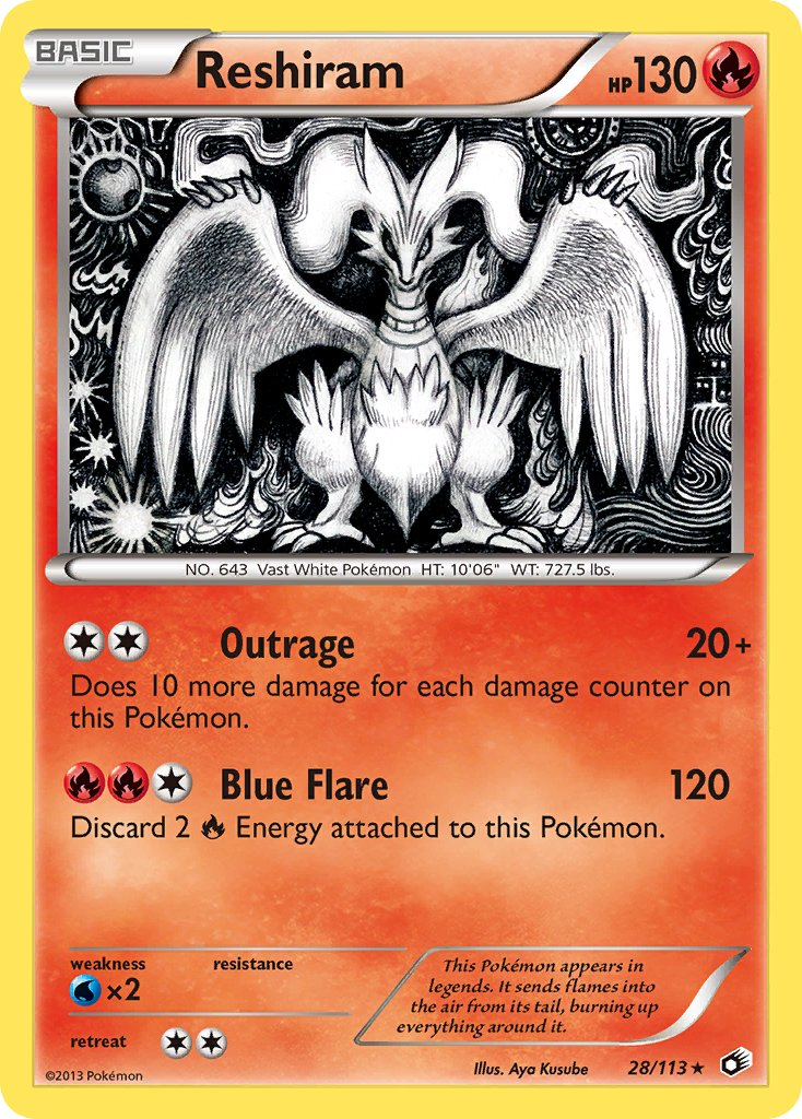 Reshiram Pokémon card