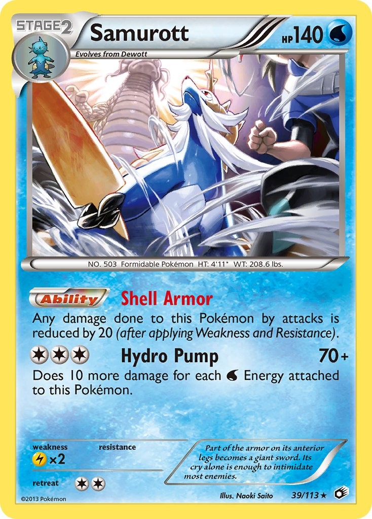 Samurott Pokémon card