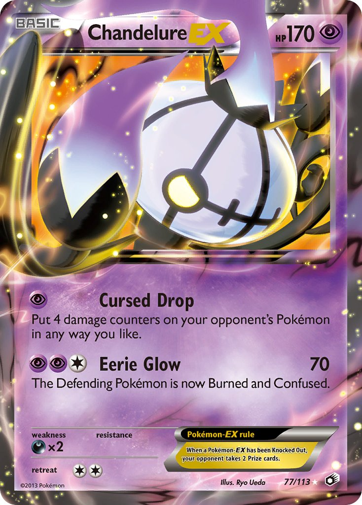 Chandelure EX Pokémon card