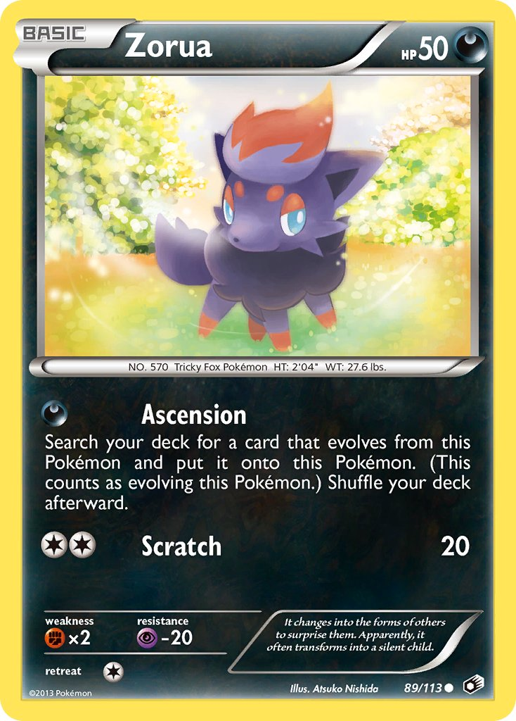 Zorua Pokémon card