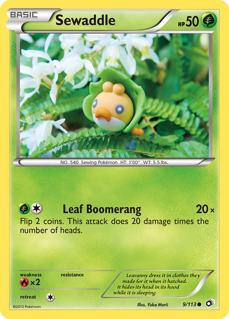 Sewaddle Pokémon card