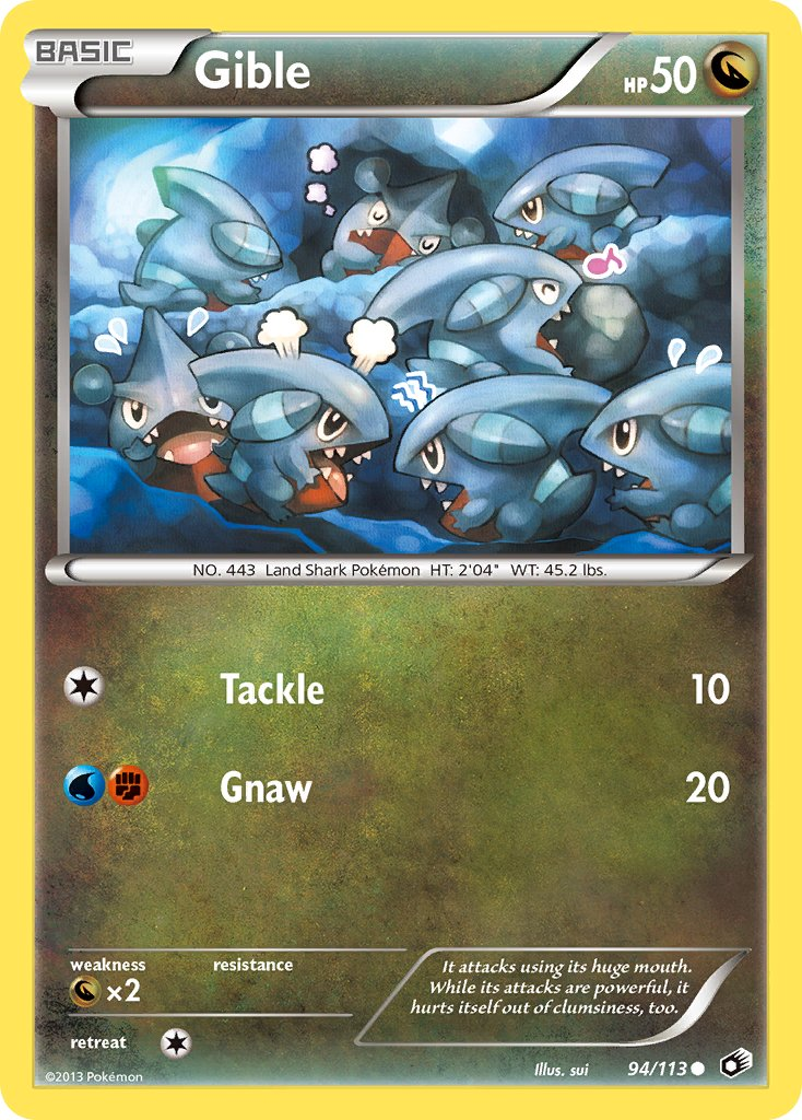 Gible Pokémon card