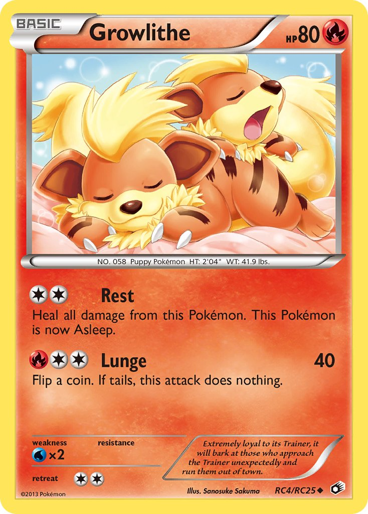 Growlithe Pokémon card
