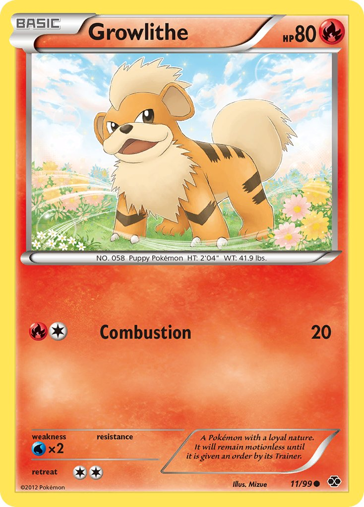 Growlithe Pokémon card