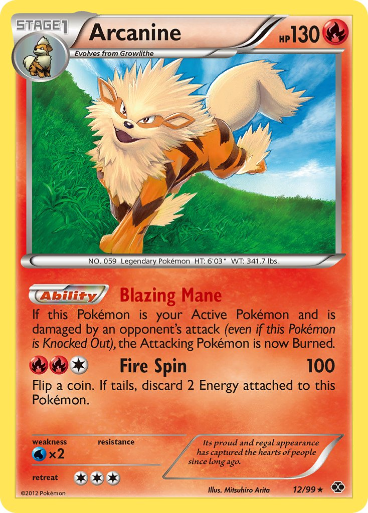 Arcanine Pokémon card