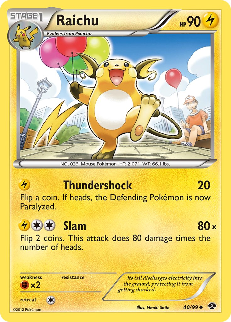 Raichu Pokémon card