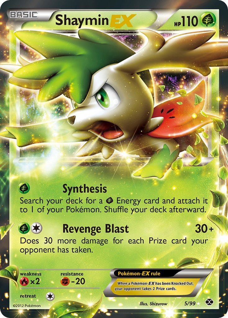Shaymin EX Pokémon card