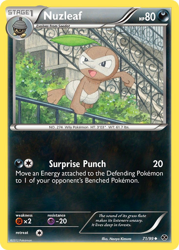 Nuzleaf Pokémon card