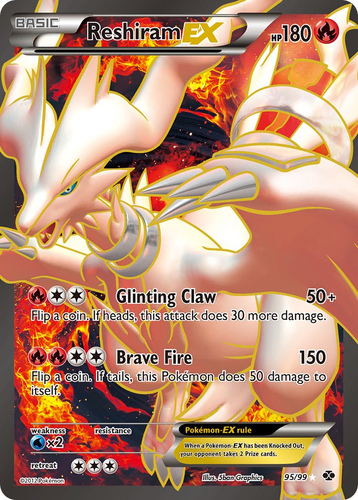 Reshiram EX Pokémon card
