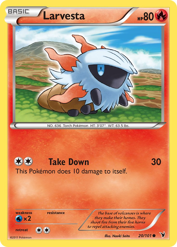 Larvesta Pokémon card