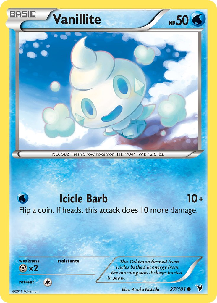 Vanillite Pokémon card
