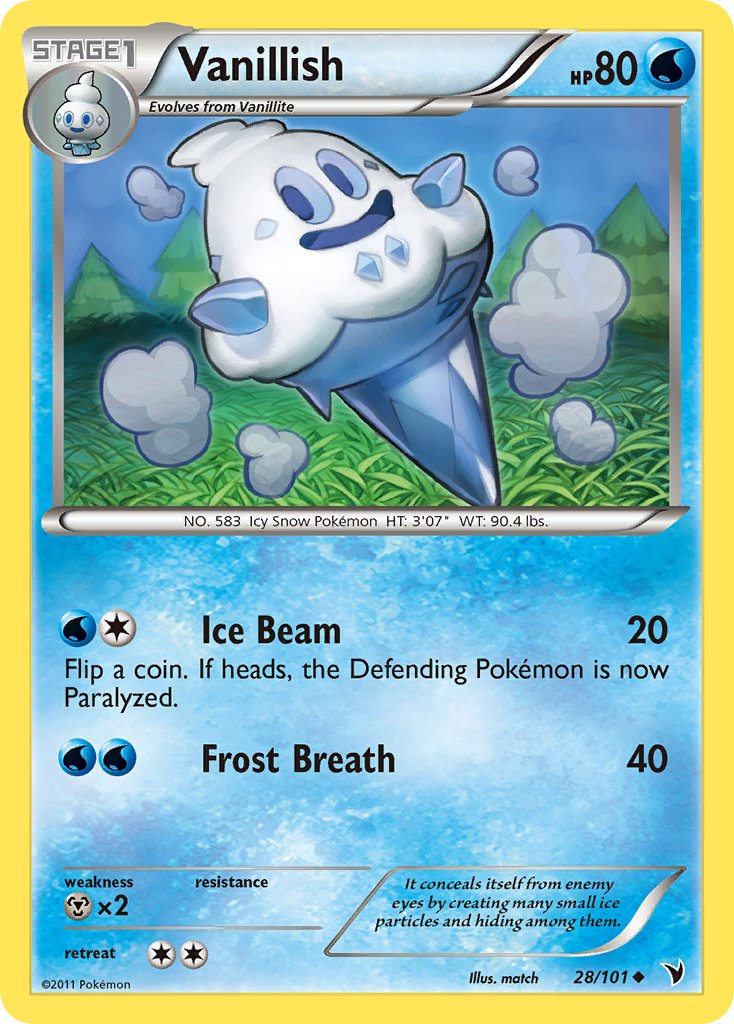 Vanillish Pokémon card