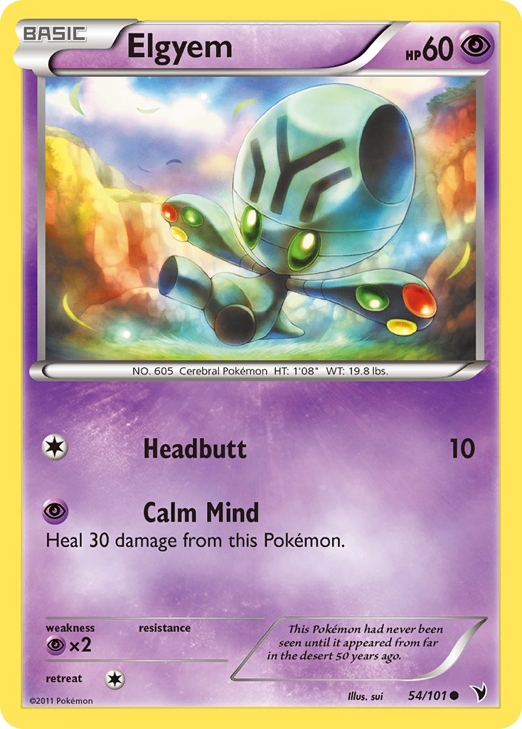Elgyem Pokémon card