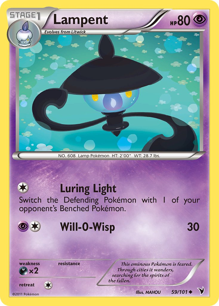 Lampent Pokémon card