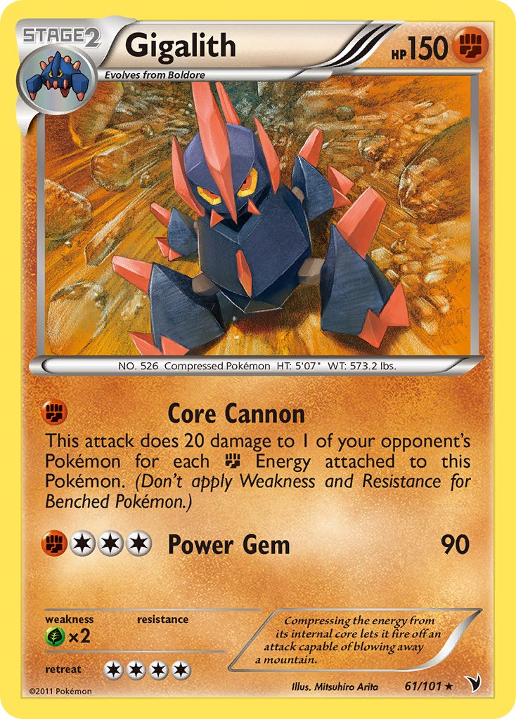 Gigalith Pokémon card