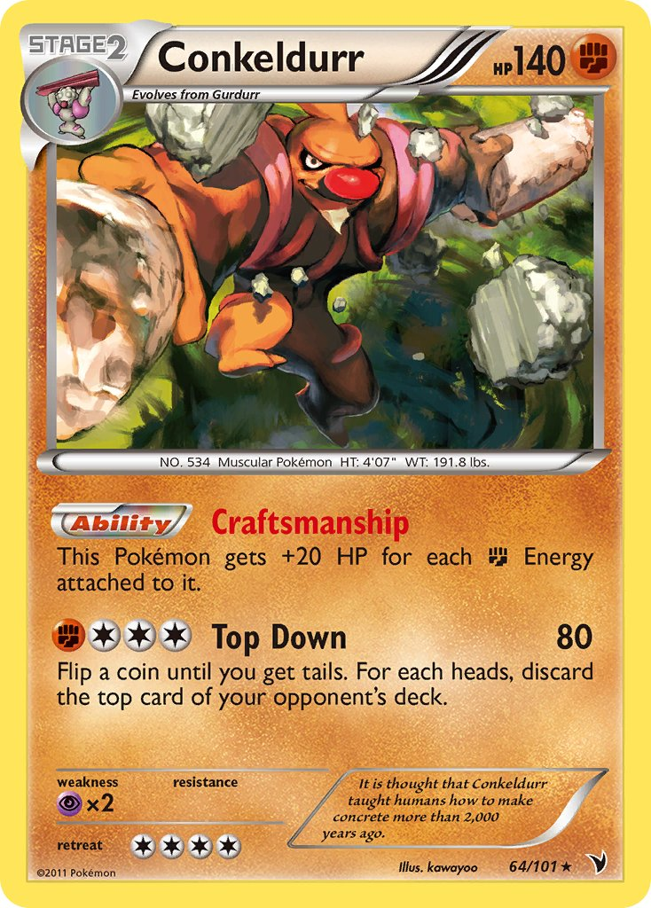 Conkeldurr Pokémon card