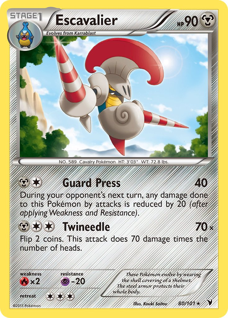 Escavalier Pokémon card