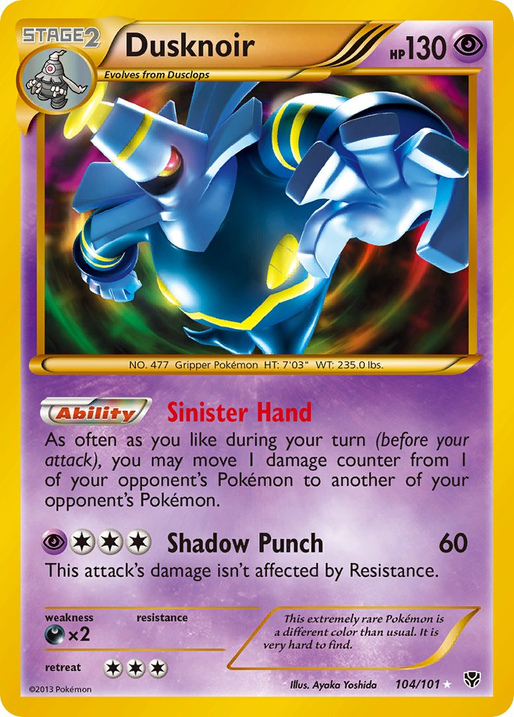 Dusknoir Pokémon card