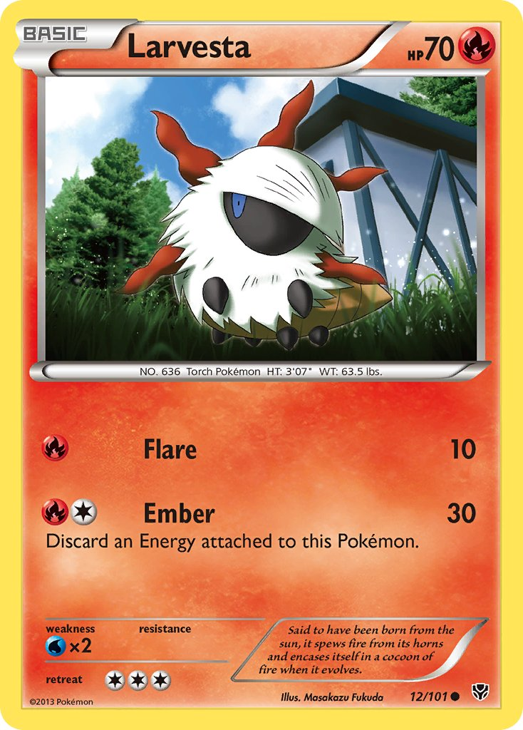 Larvesta Pokémon card