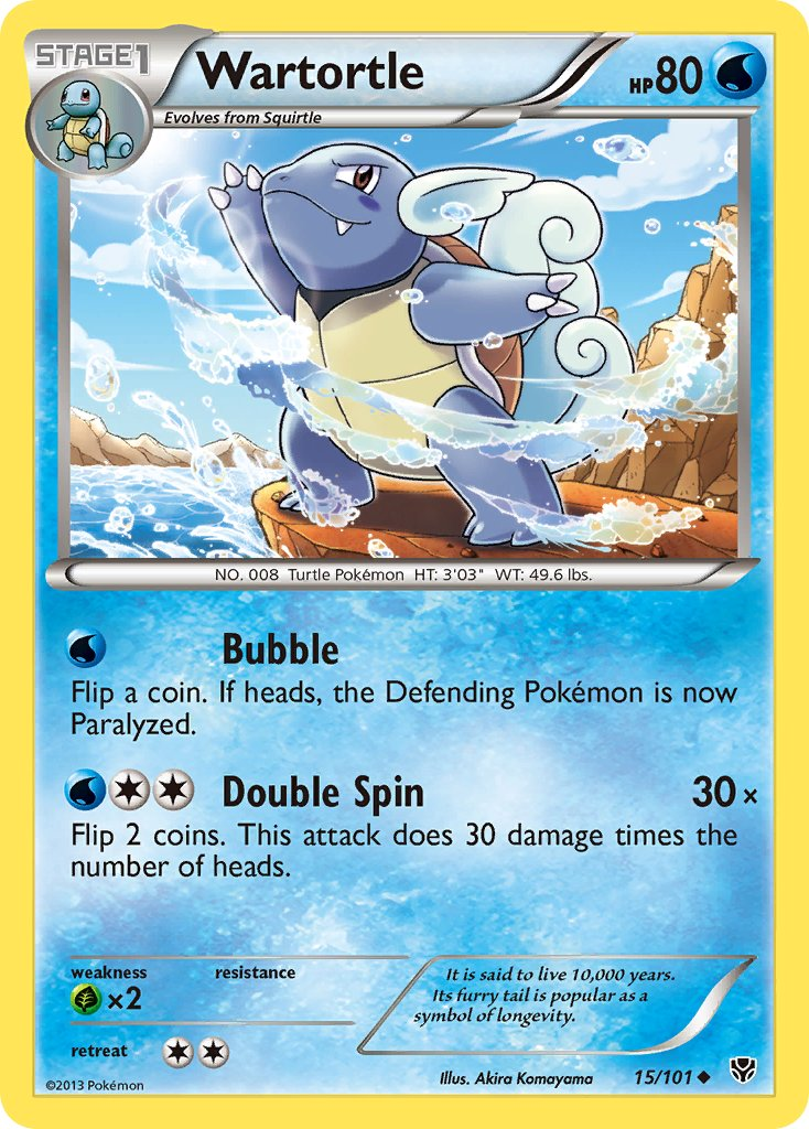 Wartortle Pokémon card