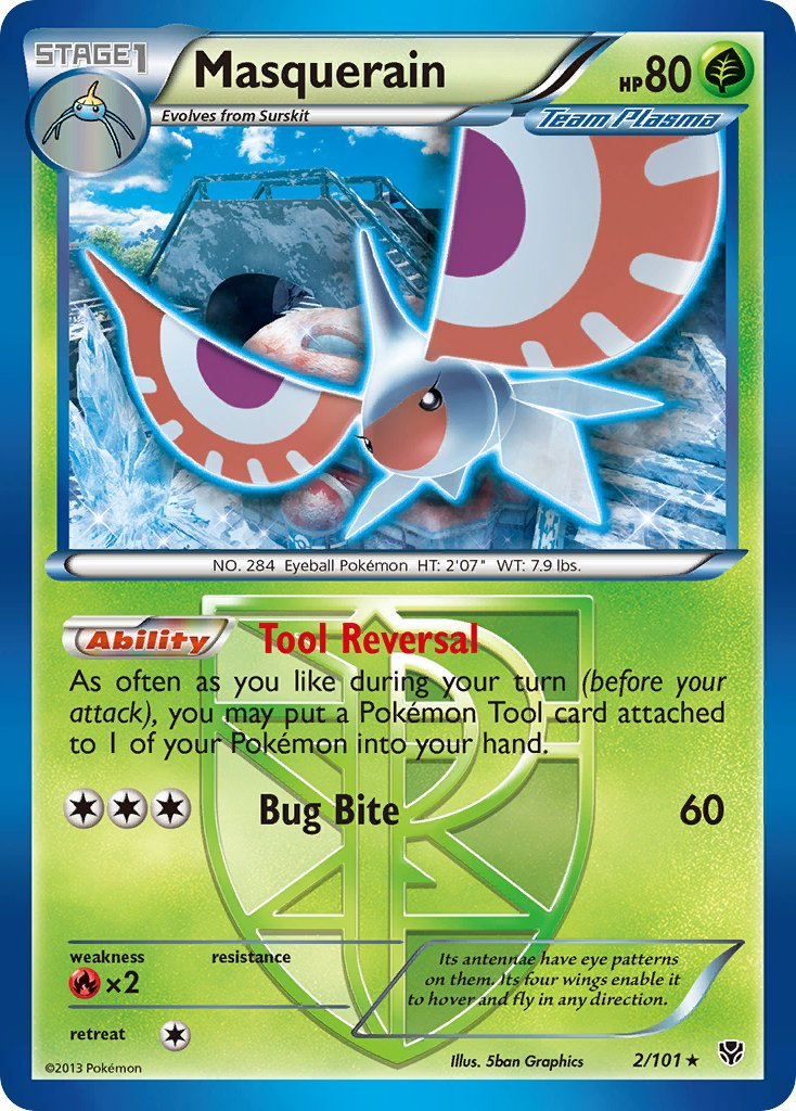 Masquerain Pokémon card
