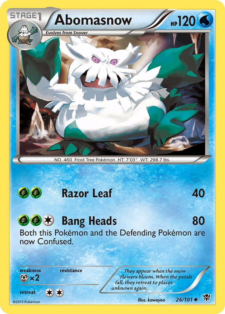 Abomasnow Pokémon card