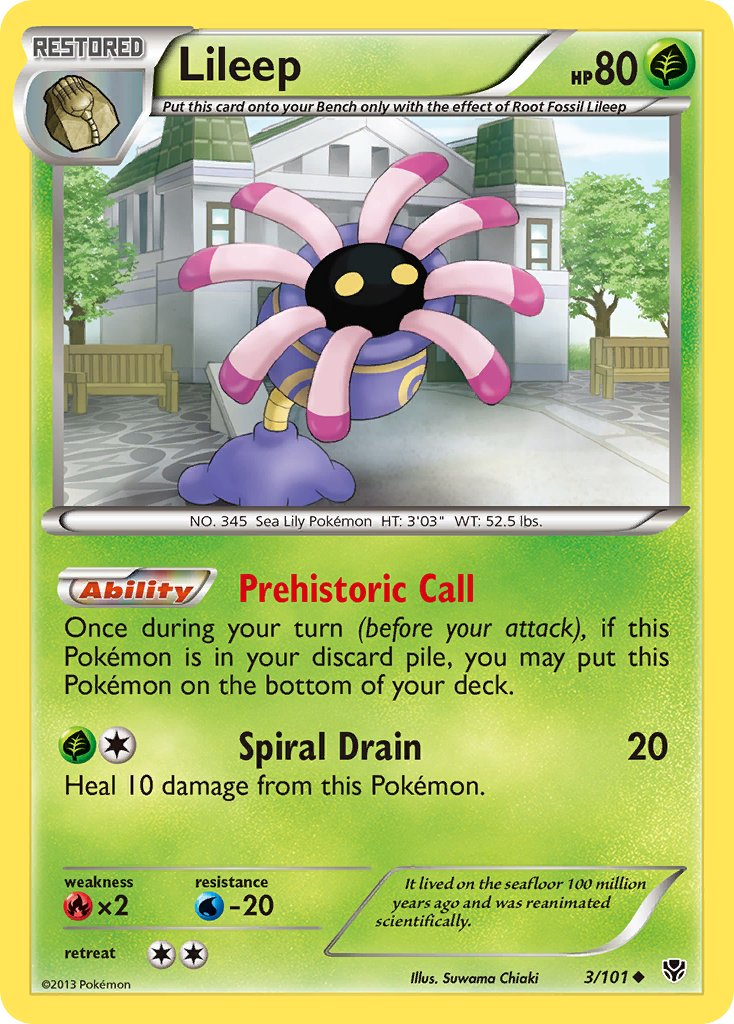 Lileep Pokémon card
