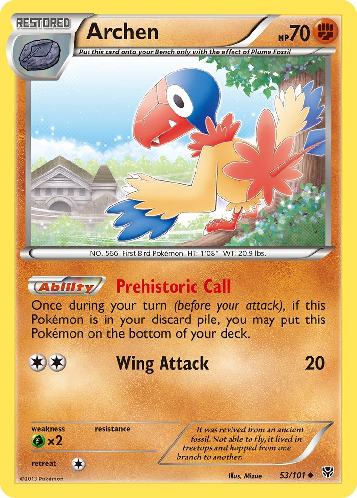 Archen Pokémon card