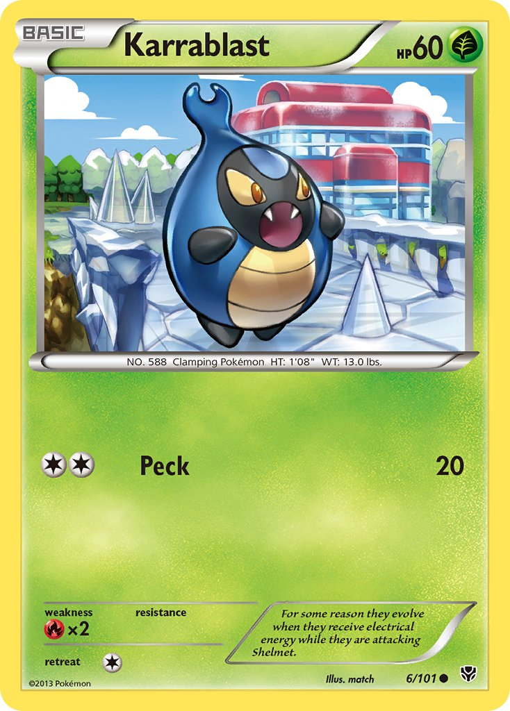 Karrablast Pokémon card