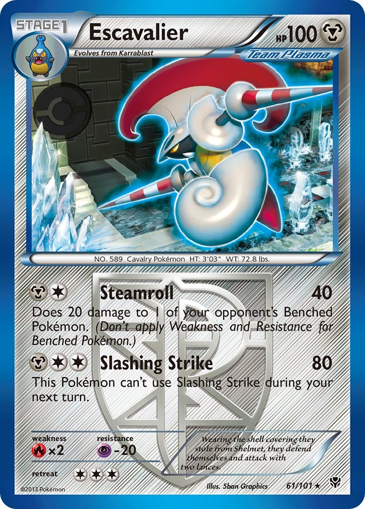 Escavalier Pokémon card
