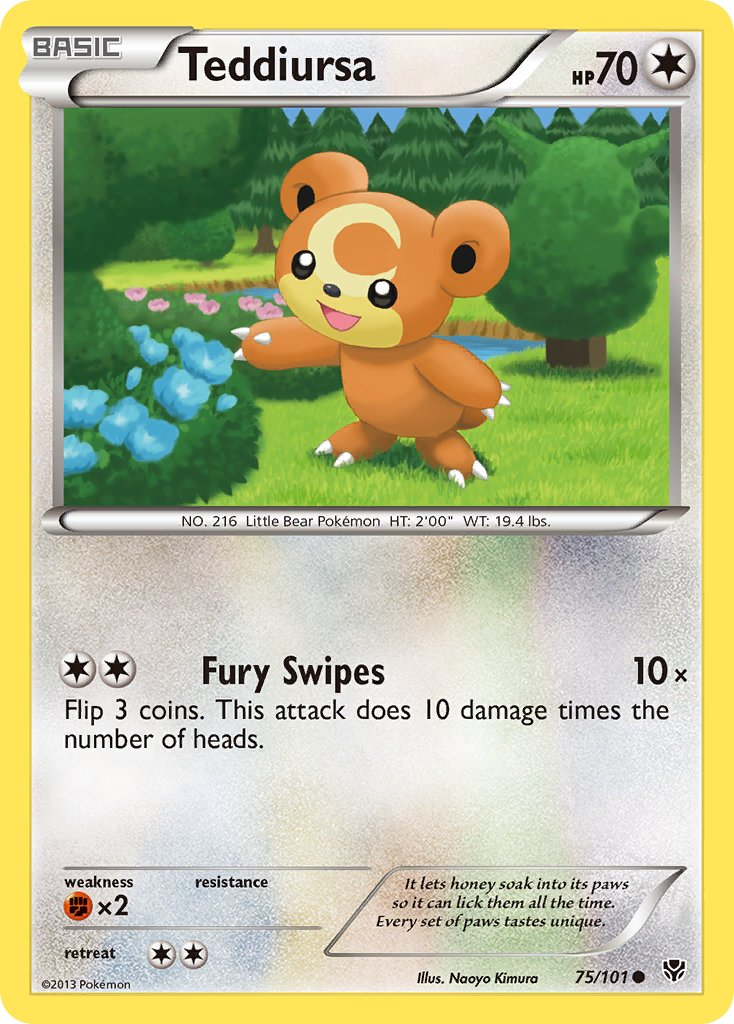 Teddiursa Pokémon card