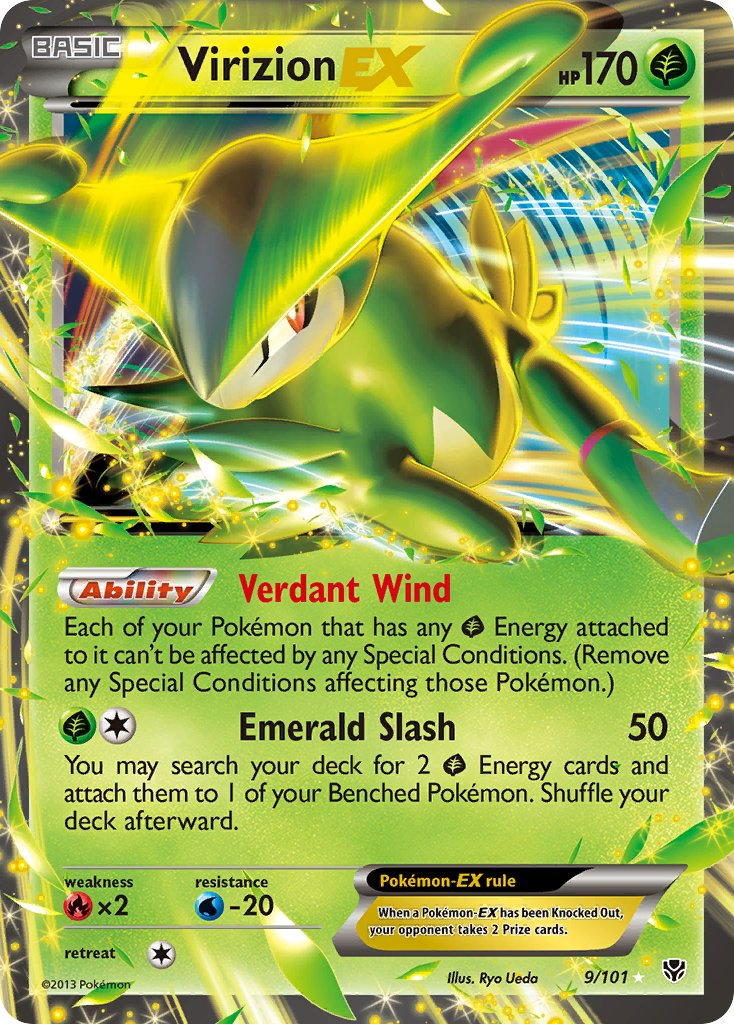 Virizion EX Pokémon card