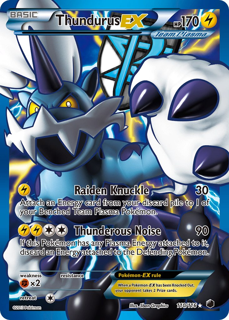 Thundurus EX Pokémon card