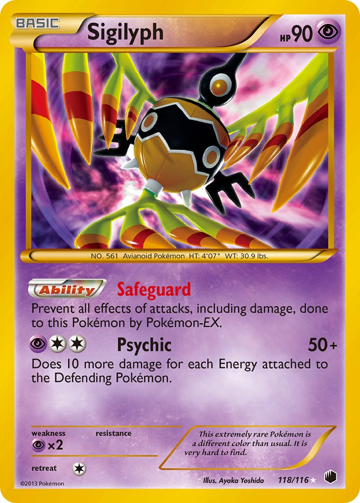 Sigilyph Pokémon card