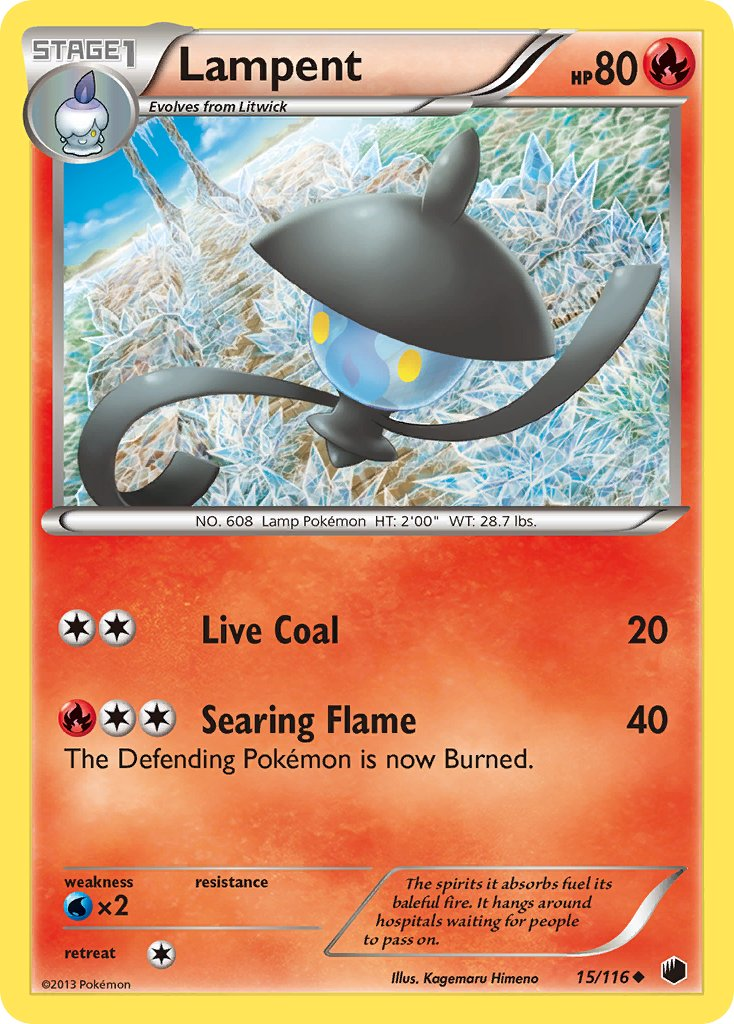 Lampent Pokémon card