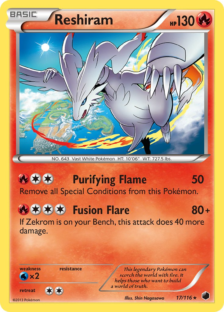 Reshiram Pokémon card
