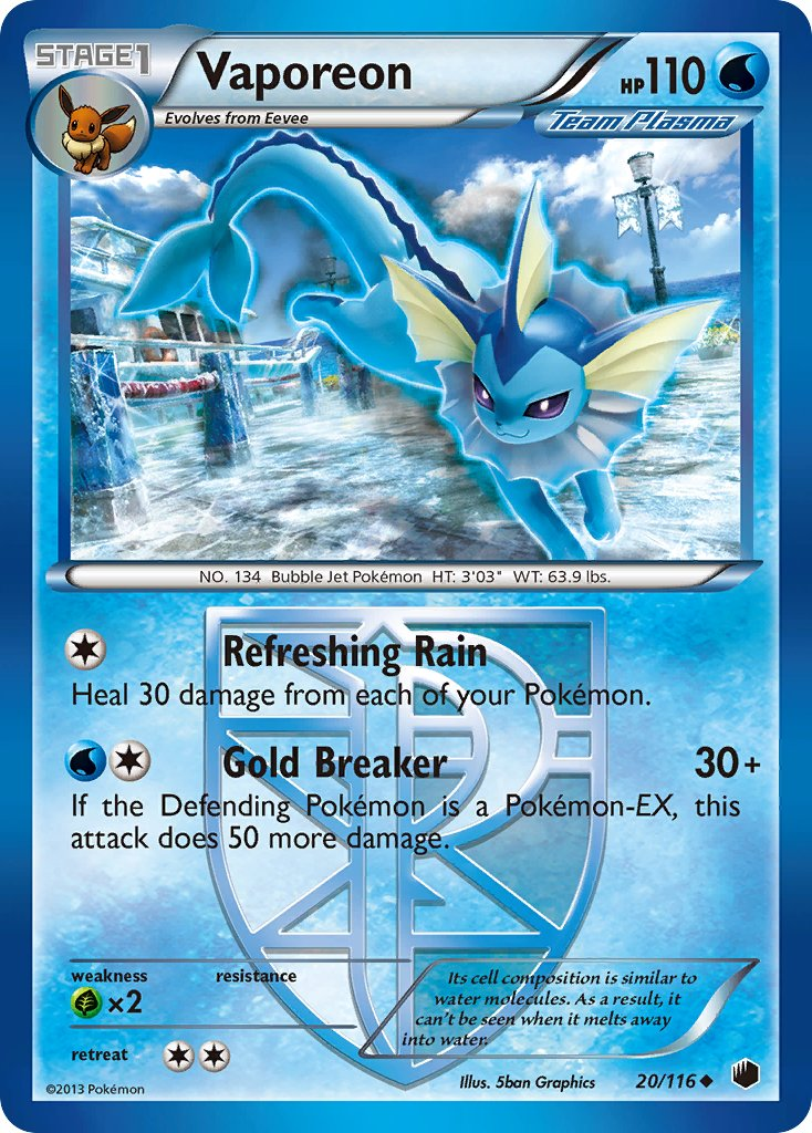 Vaporeon Pokémon card