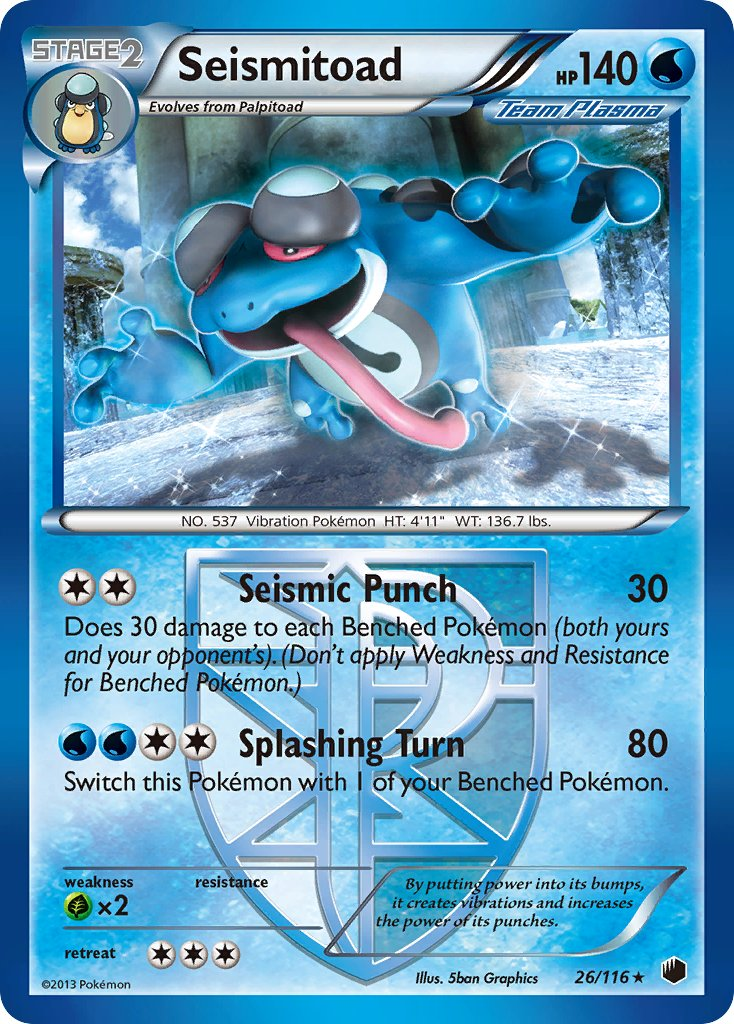 Seismitoad Pokémon card
