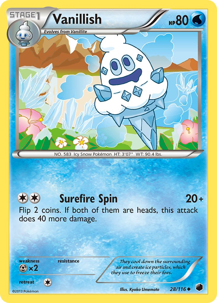 Vanillish Pokémon card