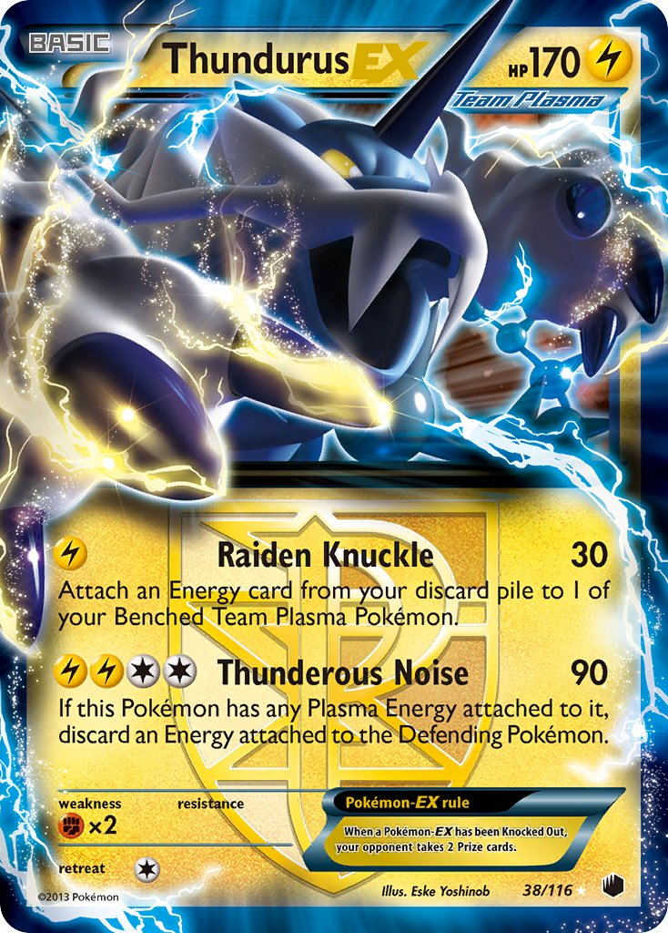 Thundurus EX Pokémon card