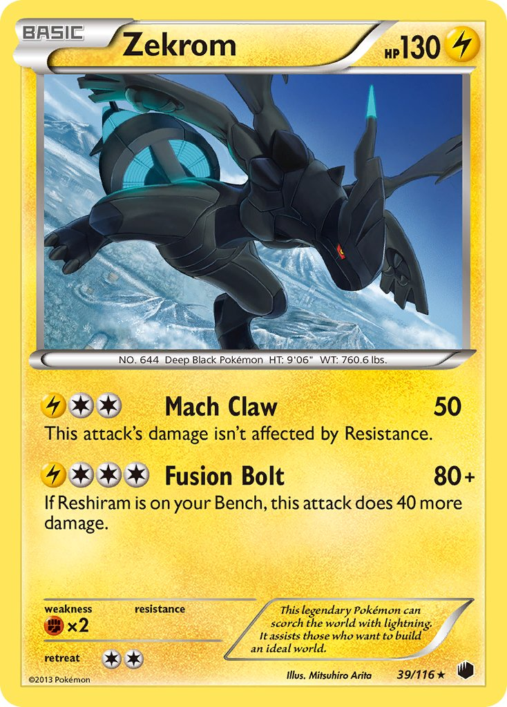 Zekrom Pokémon card