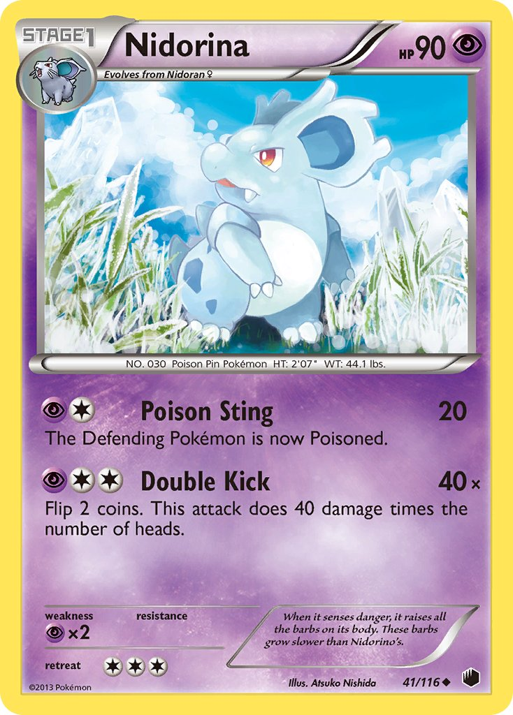 Nidorina Pokémon card