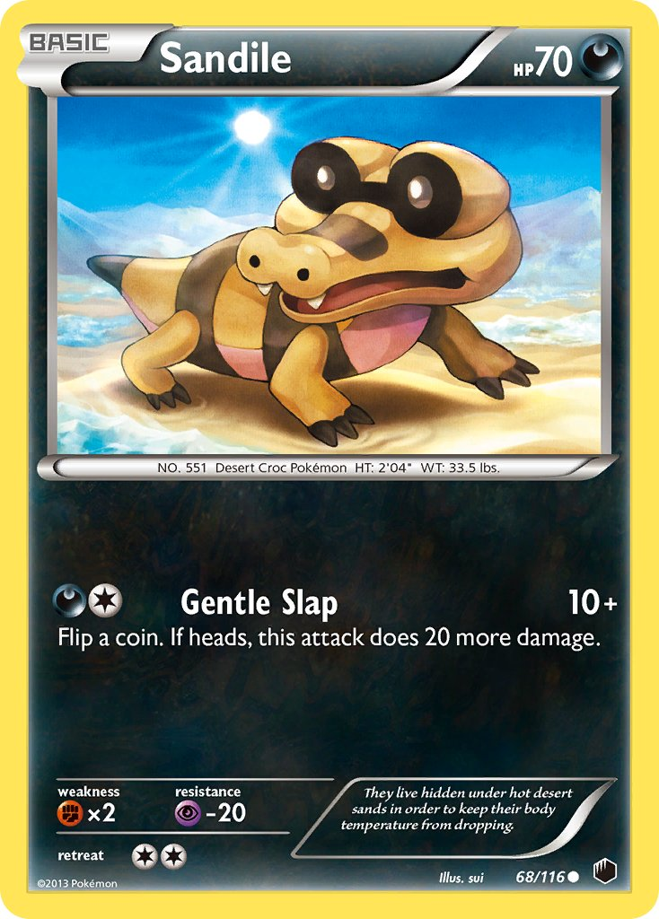 Sandile Pokémon card